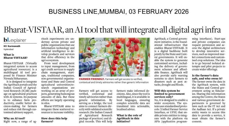 Bharat-VISTAAR AI platform for farmers